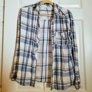 Blue and White Button-down
